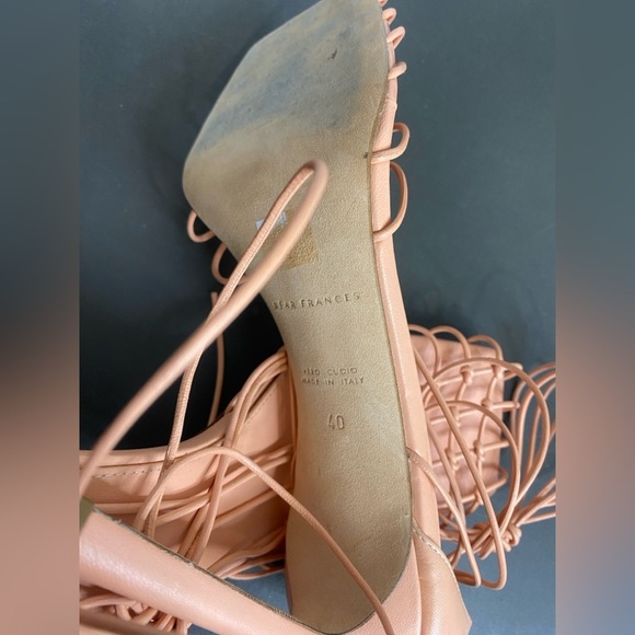 DEAR FRANCES Light Peach Strappy Heels - Picture 7 of 13